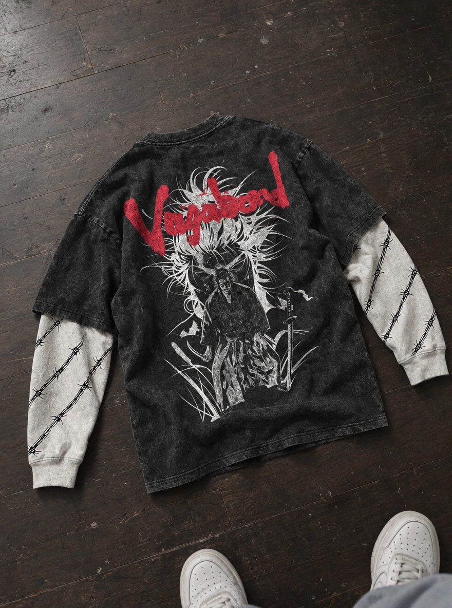 Wild Musashi – Double Sleeves – flat-lay | Vagabond