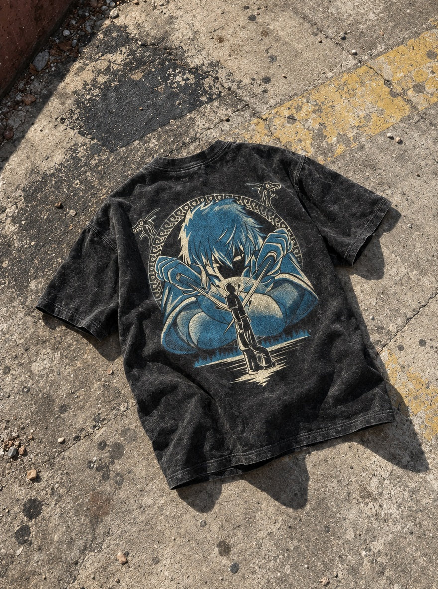 Thorfinn Blue Shadow – T-Shirt – flat-lay | Vinland Saga