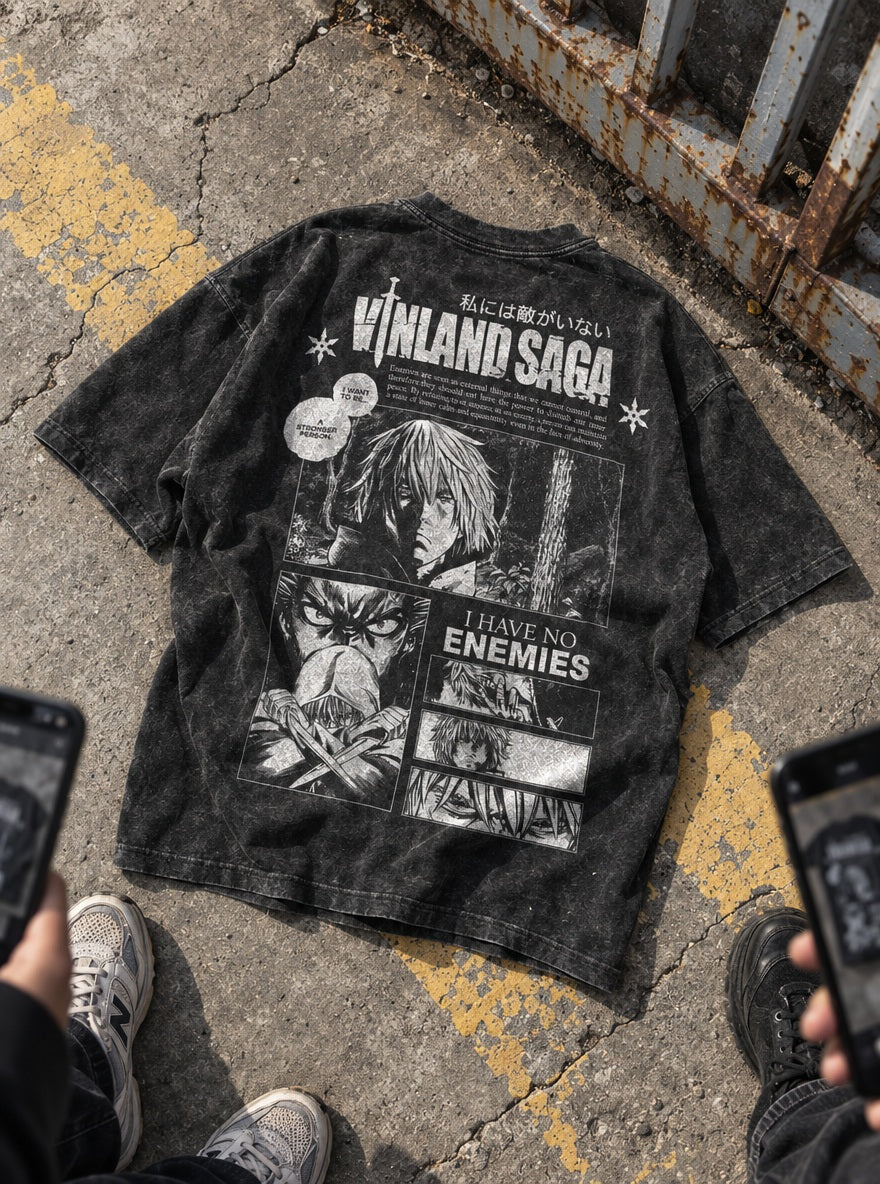 Thorfinn Manga Panels – T-Shirt – flat-lay | Vinland Saga