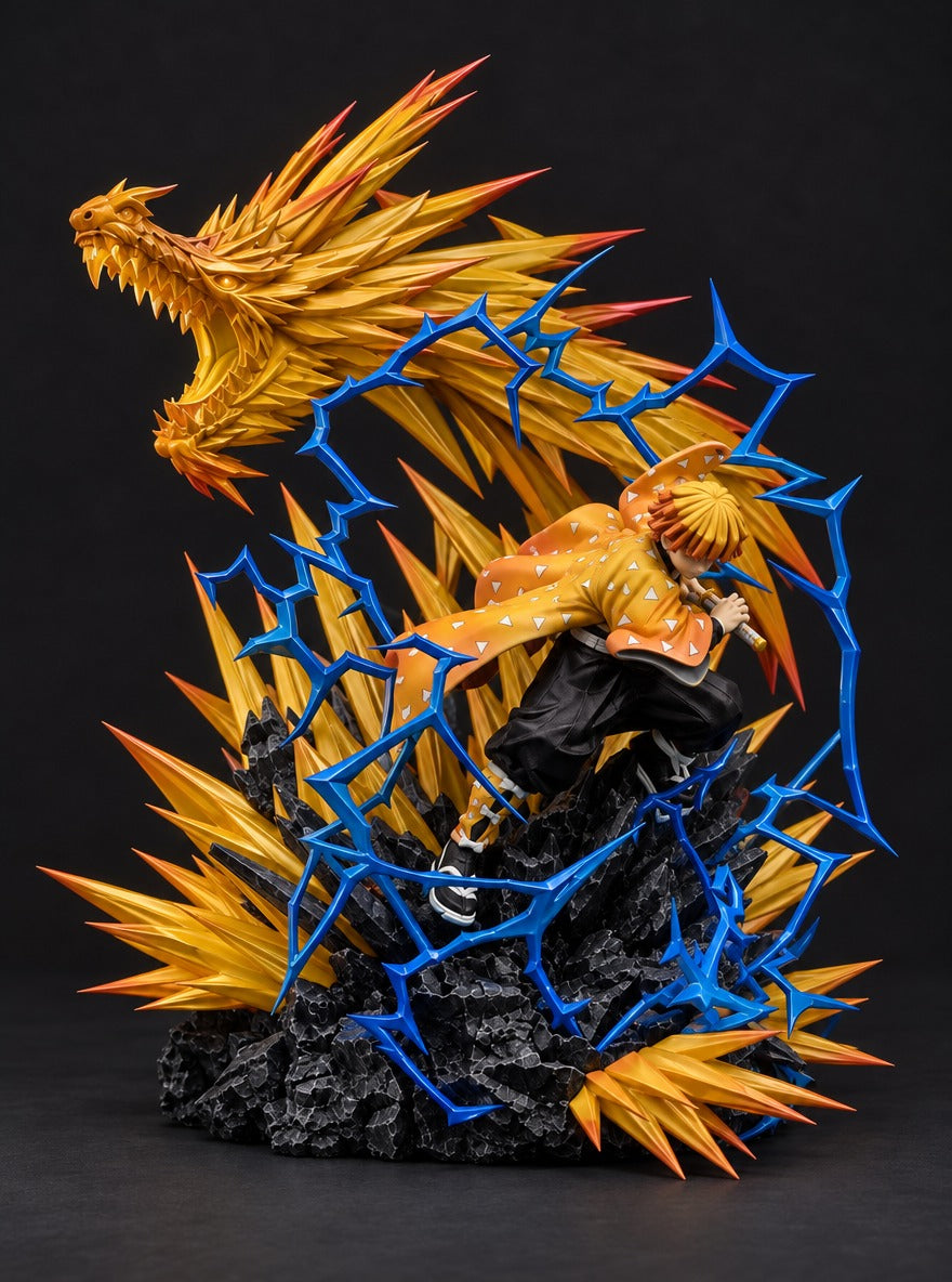 Zenitsu Thunder Dragon Mist Diffuser Figure – left side view | Demon Slayer
