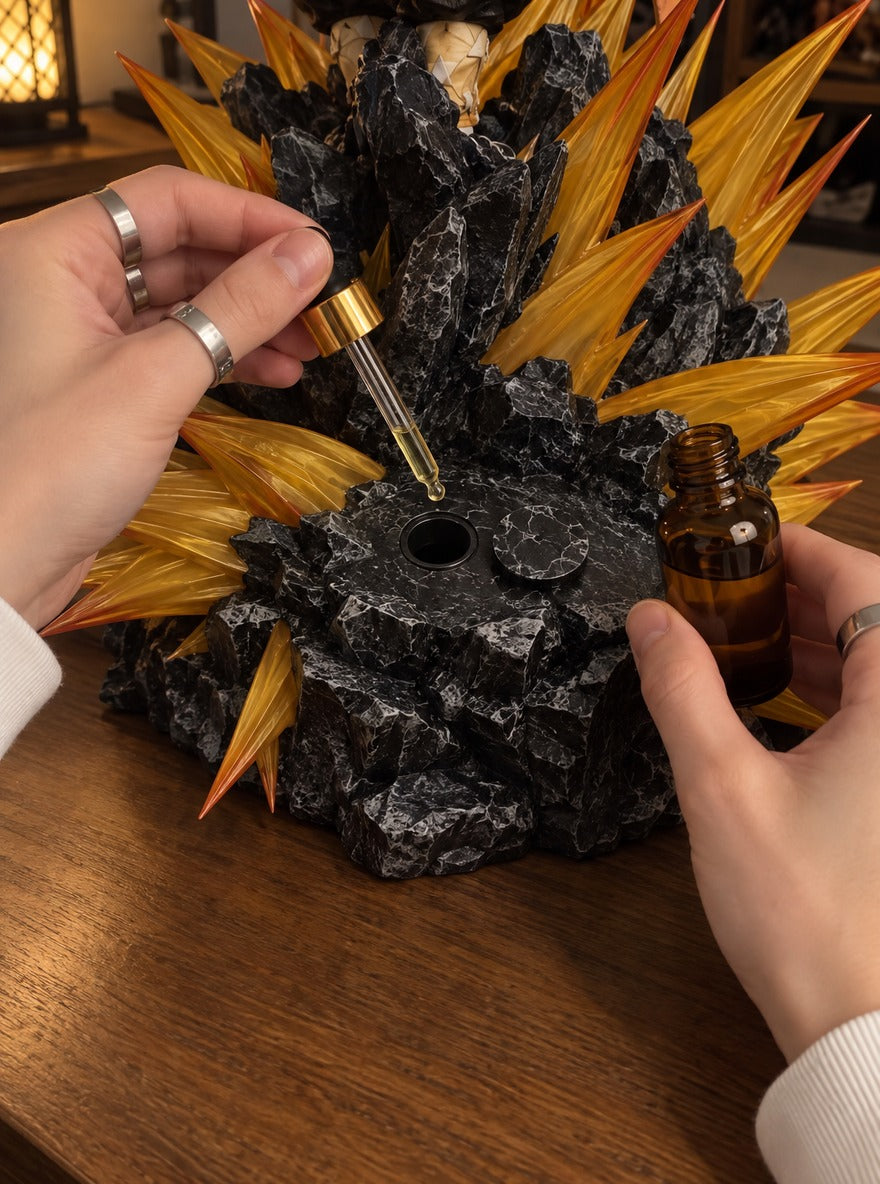 Zenitsu Thunder Dragon Mist Diffuser Figure – adding oil to the Mist Well | Demon Slayer