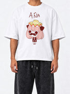 A A – White Tee – model shot | Meme Tees