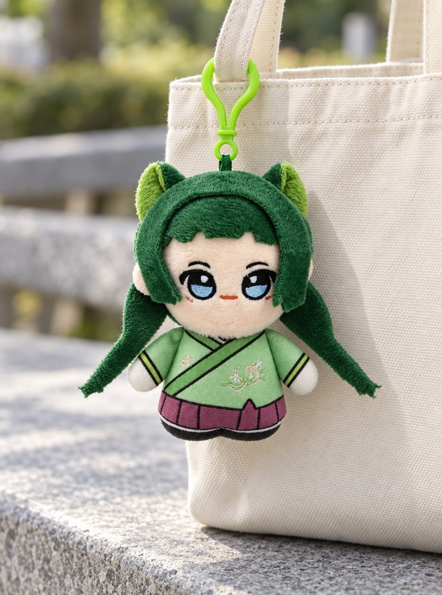 Jinshi & Maomao Plush Keychains – Maomao – Cat Ears – on a tote bag | Apothecary Diaries