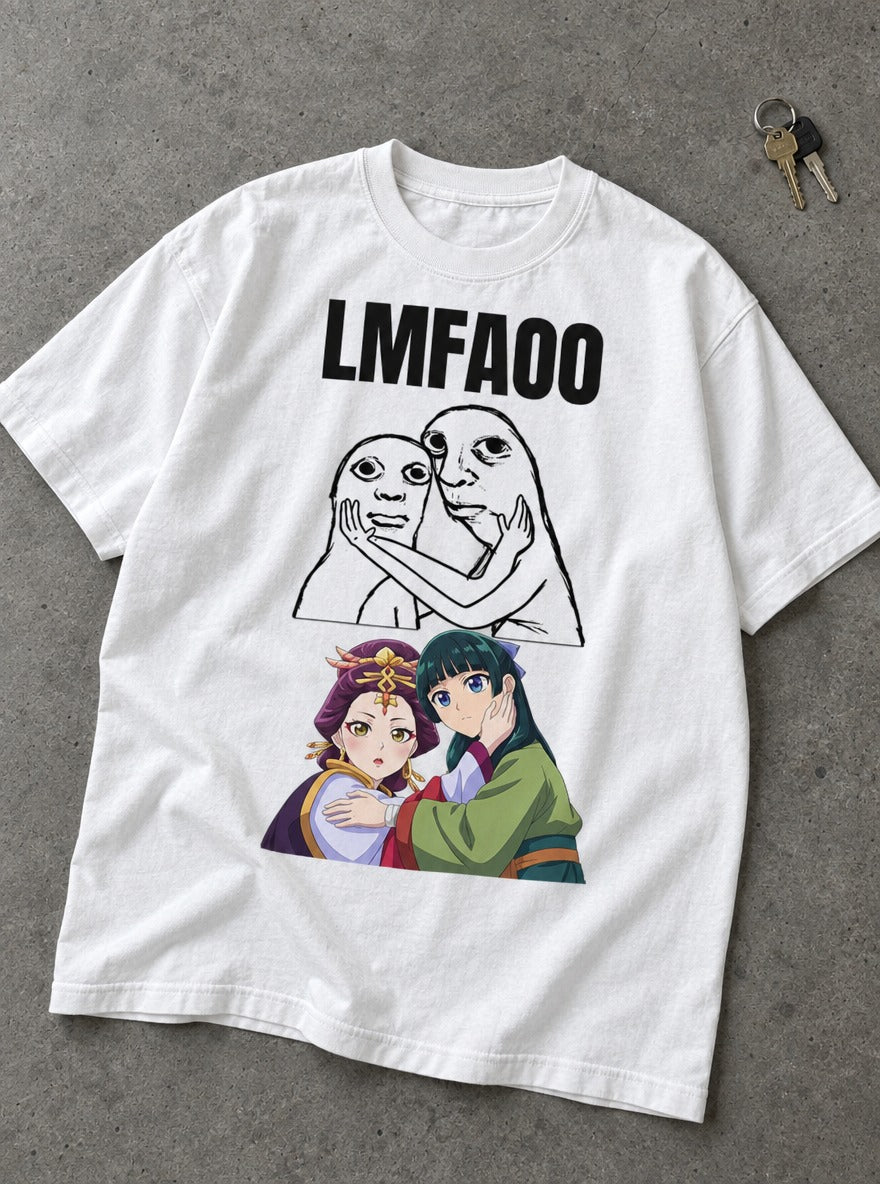 LMFAOO – White Tee – flat-lay | Apothecary Diaries