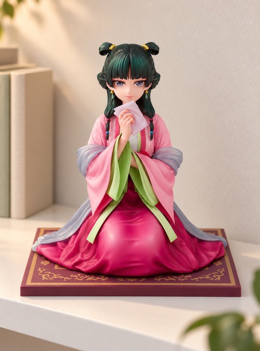 Maomao Kneeling Figure – on a display shelf | Apothecary Diaries
