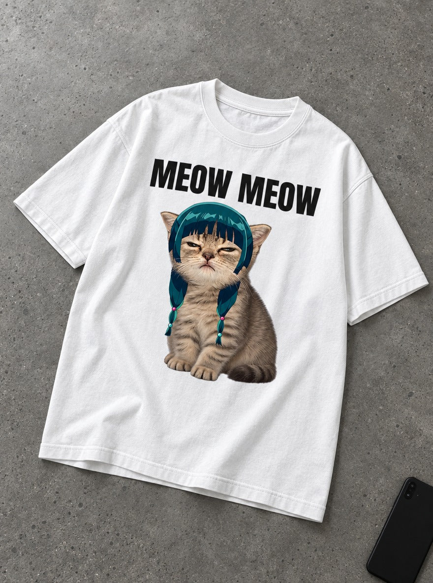 Meow Meow – White Tee – flat-lay | Apothecary Diaries