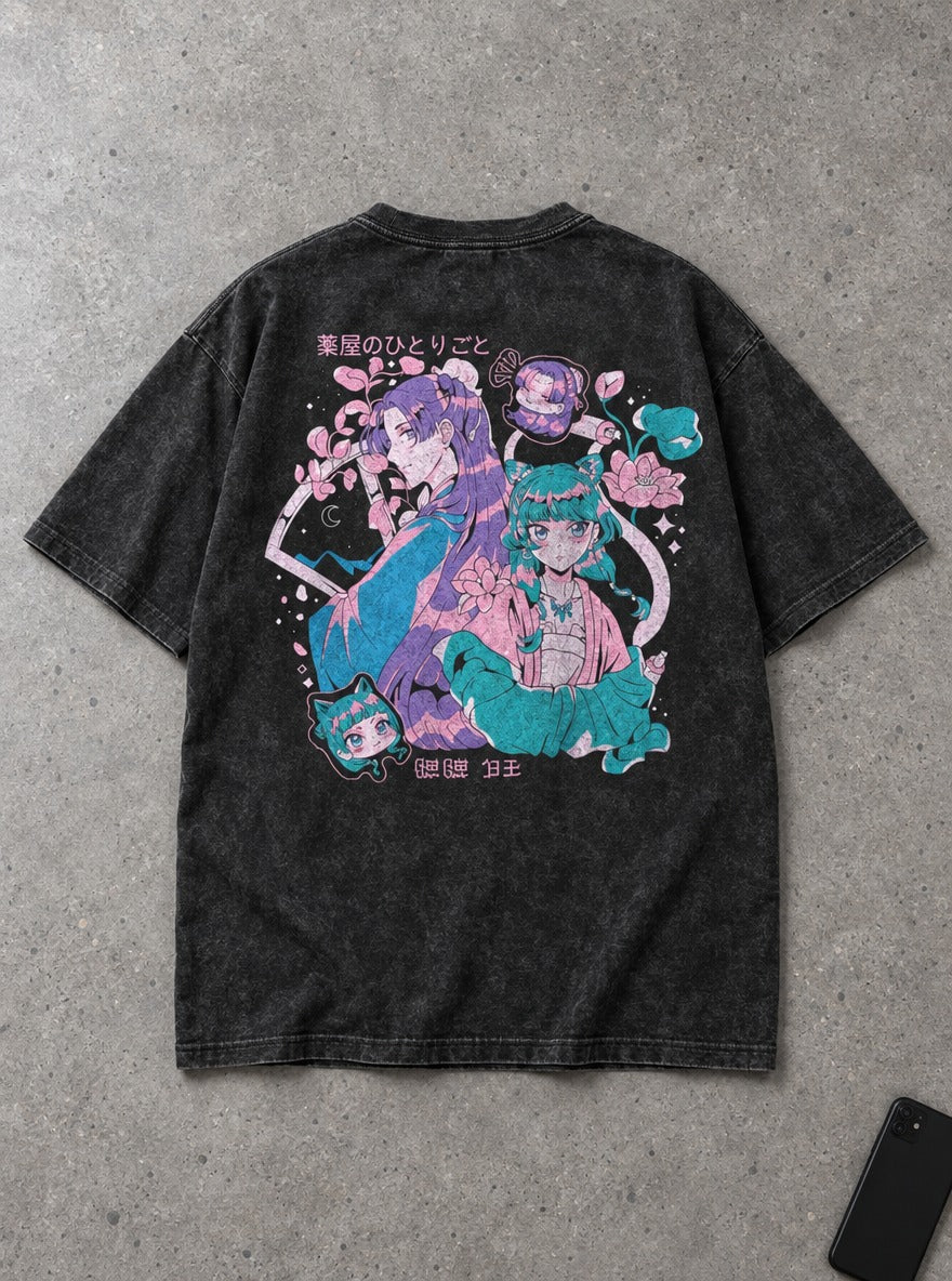 Pastel Jinshi & Maomao – T-Shirt – flat-lay | Apothecary Diaries
