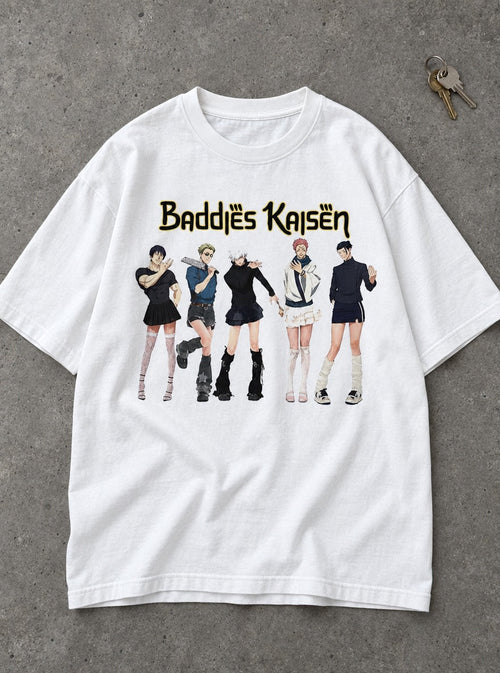 Baddies – White Tee – flat-lay | Meme Tees