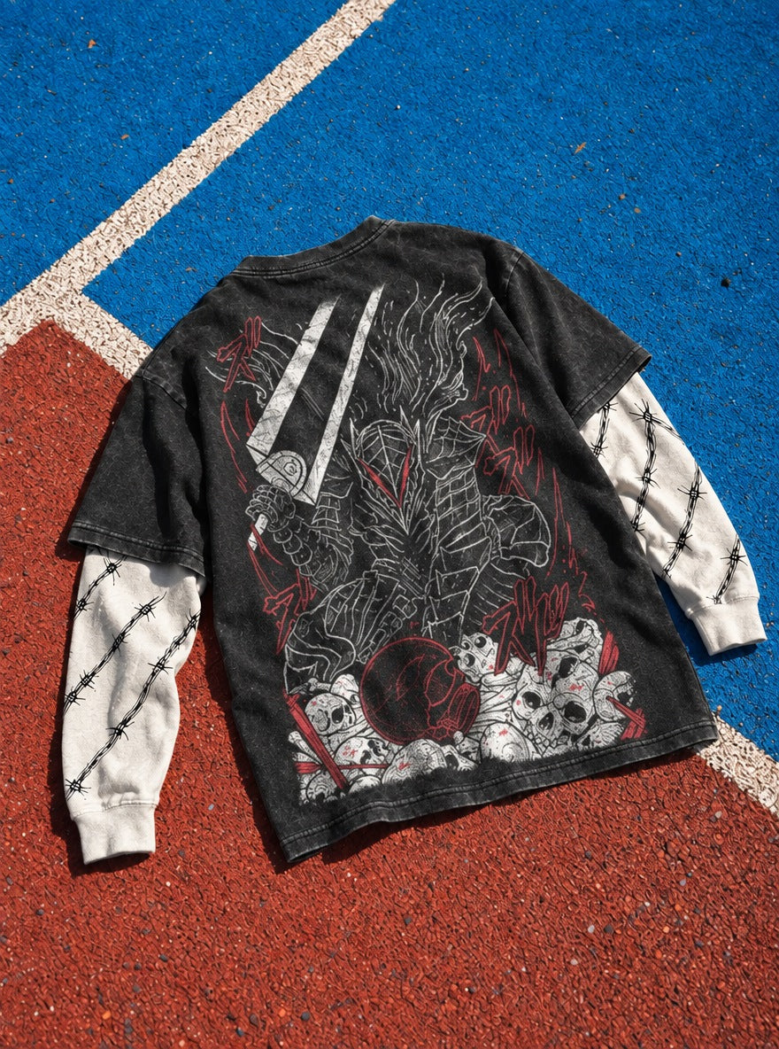 Berserker Skull Pile – Double Sleeves – flat-lay | Berserk