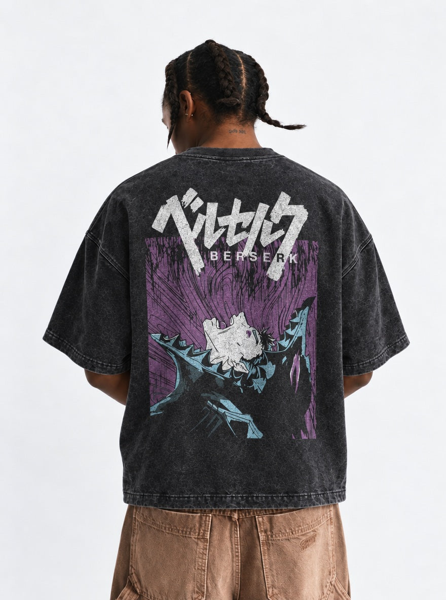 Purple Berserker Panel – T-Shirt – model shot | Berserk