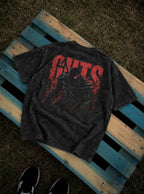 Guts Red Title – T-Shirt – flat-lay | Berserk