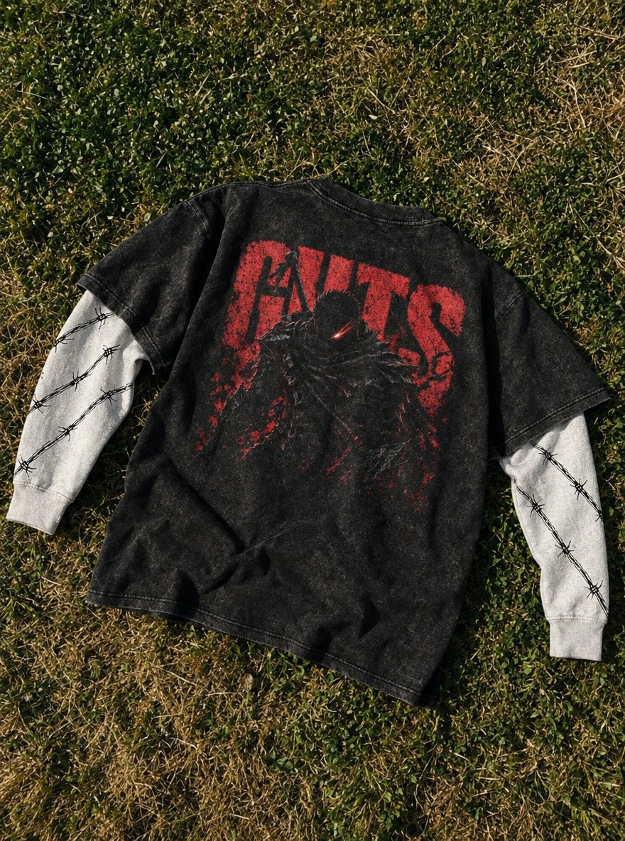 Guts Red Title – Double Sleeves – flat-lay | Berserk