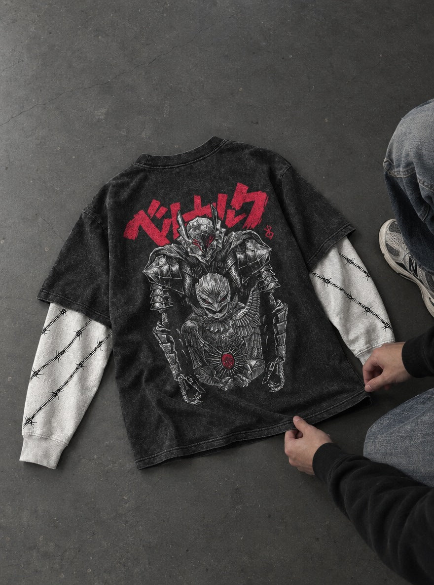 Katakana Armor – Double Sleeves – flat-lay | Berserk