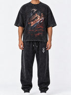 Black Tee & Joggers Combo – Guts Blade Glare – model shot | Berserk