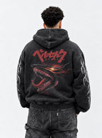 Red Berserker Maw – Hoodie – model shot | Berserk