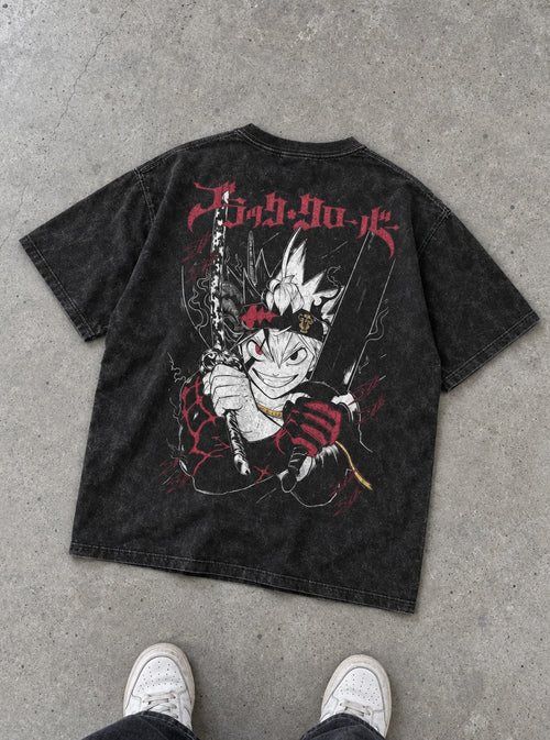 Asta Twin Swords – T-Shirt – flat-lay | Black Clover