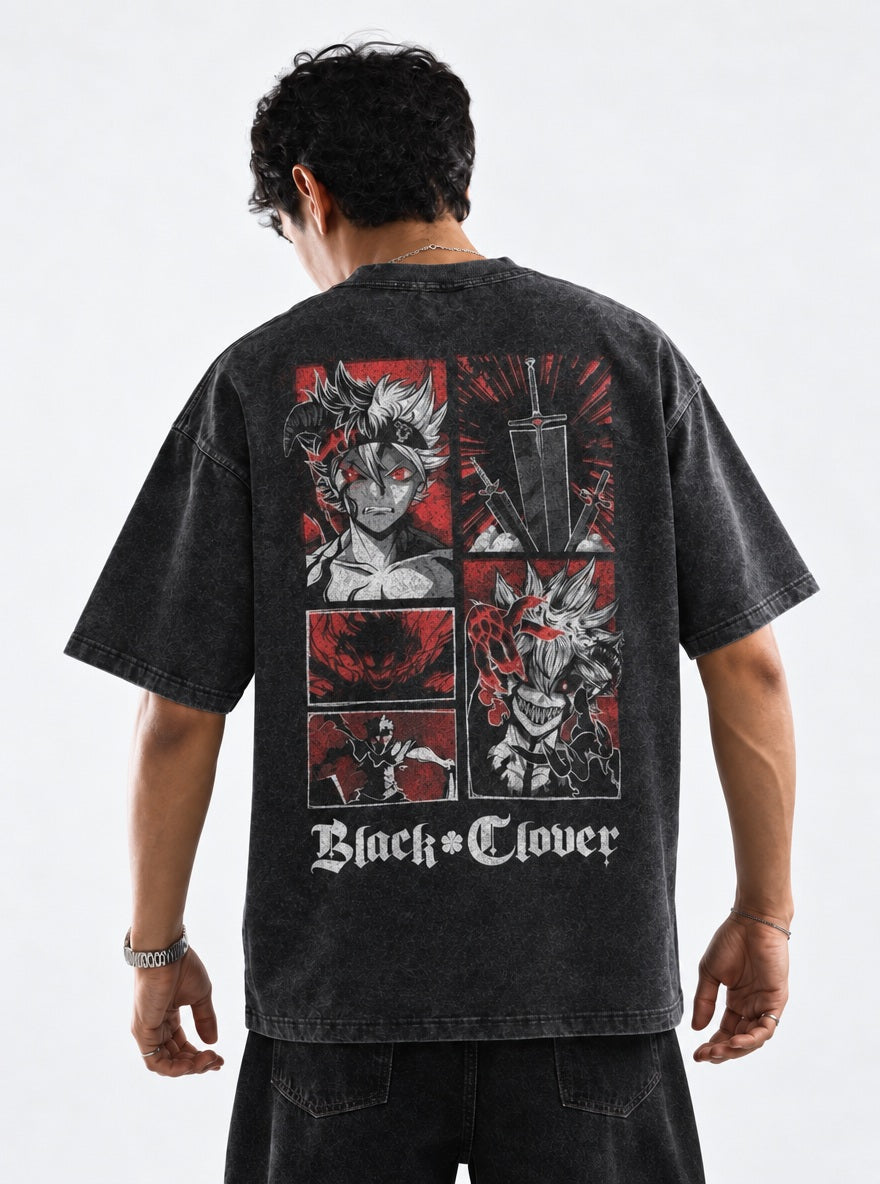 Asta Devil Panels – T-Shirt – model shot | Black Clover
