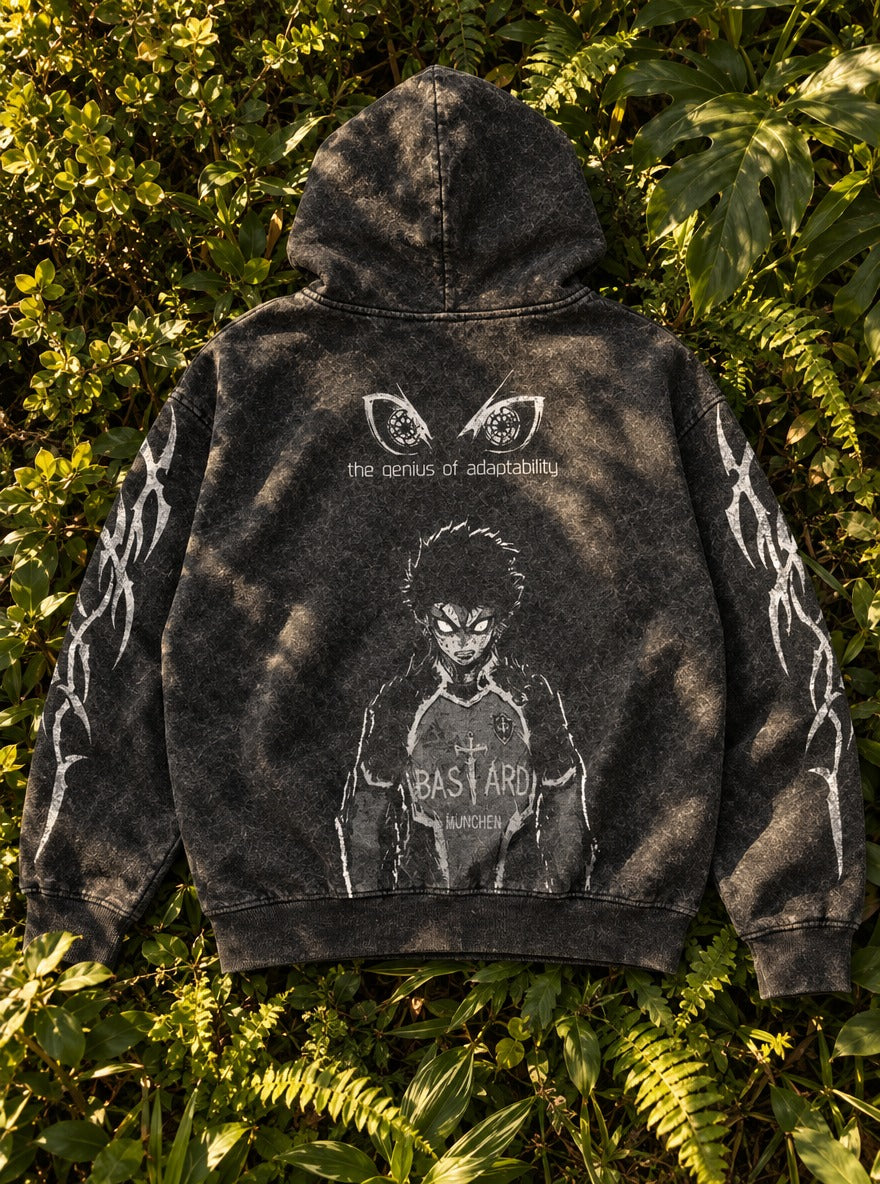 Cross Emblem – Hoodie – flat-lay | Blue Lock