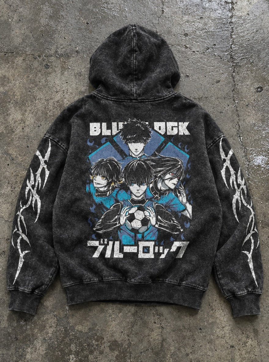 Diamond Cluster – Hoodie – flat-lay | Blue Lock