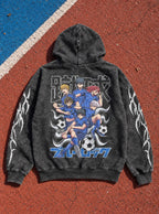 Six Strike – Hoodie – flat-lay | Blue Lock