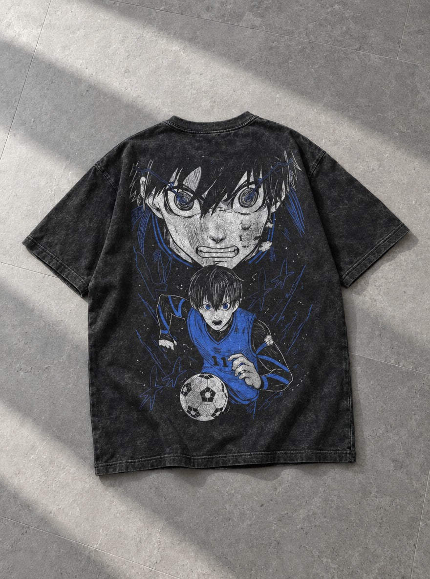 Split Focus – T-Shirt – flat-lay | Blue Lock