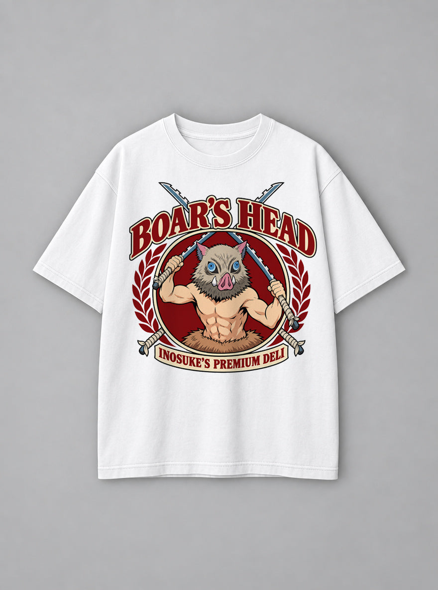 Boar's Head – White Tee – mockup | Meme Tees