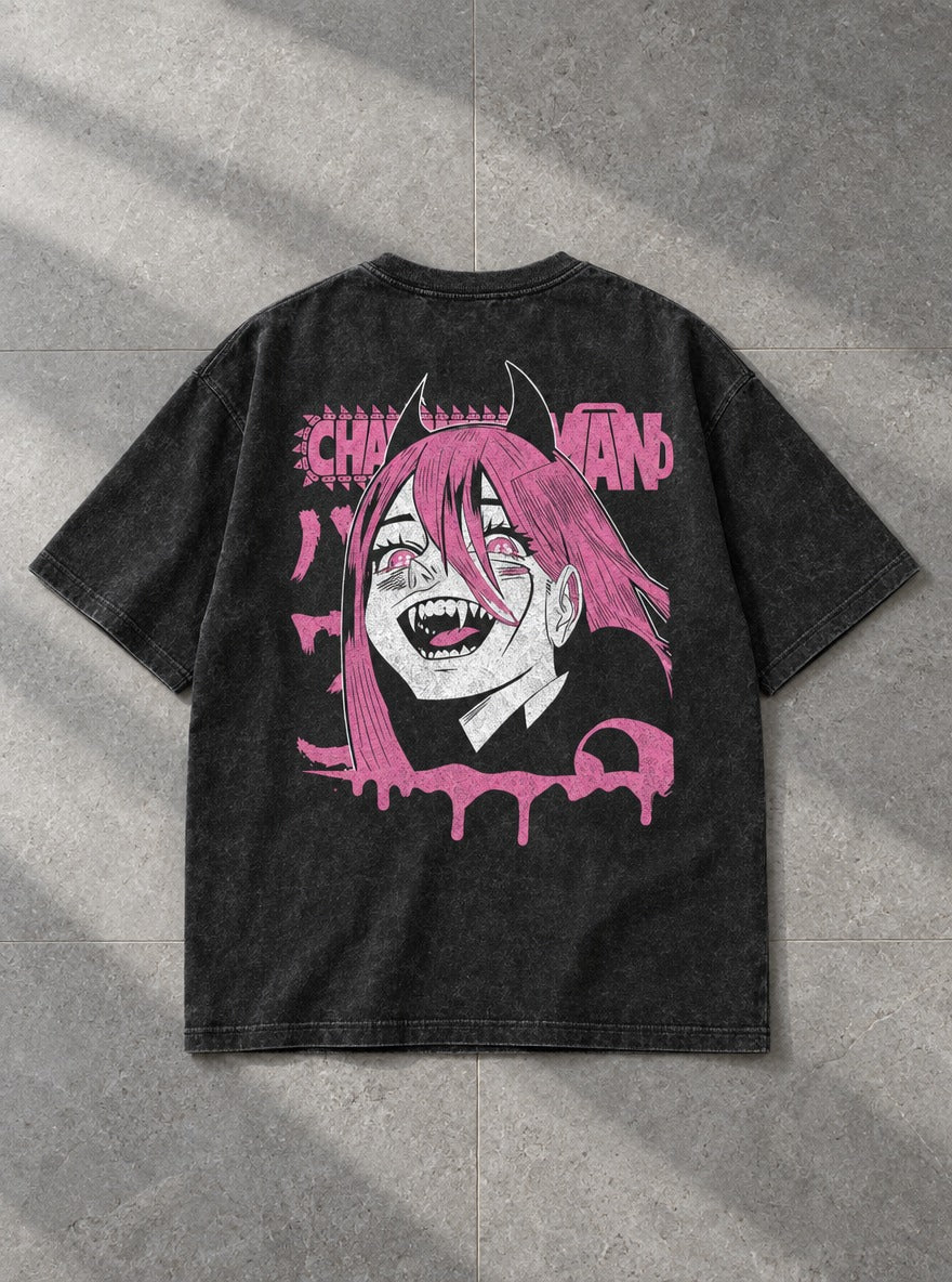 Power Fangs – T-Shirt – flat-lay | Chainsaw Man