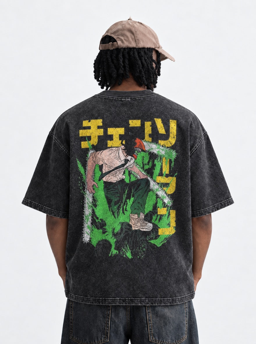 Denji Leap – T-Shirt – model shot | Chainsaw Man