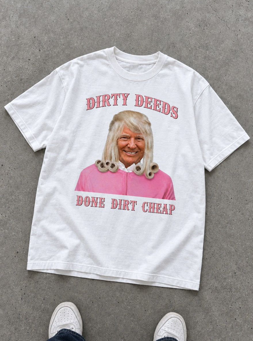 D4C – White Tee – flat-lay | Meme Tees