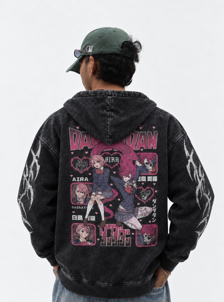 Aira & Acro Silky – Hoodie – model shot | Dandadan