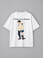 I Want Your Banana – White Tee – mockup | Dandadan