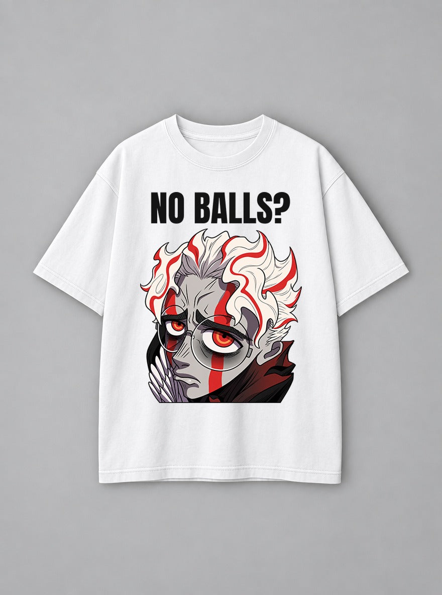 No Balls – White Tee – mockup | Dandadan