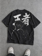 Akaza King – Black T-Shirt – flat-lay | Demon Slayer