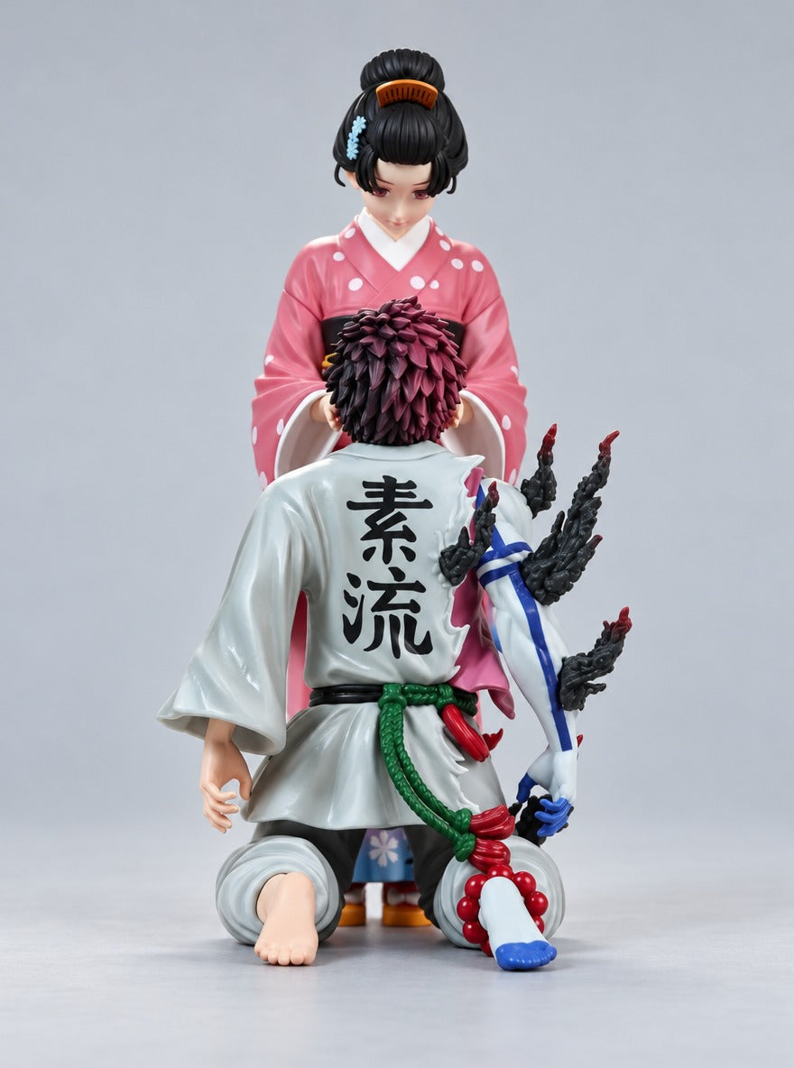 Akaza & Koyuki Figure – back view | Demon Slayer