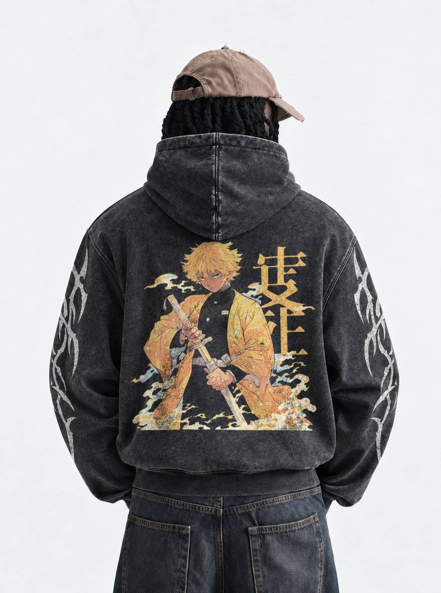 Thunderclap – Hoodie – model shot | Demon Slayer