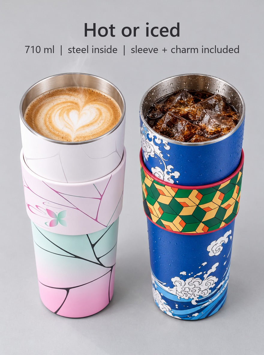 Haori Sipper Tumbler – All designs – hot or iced | Demon Slayer