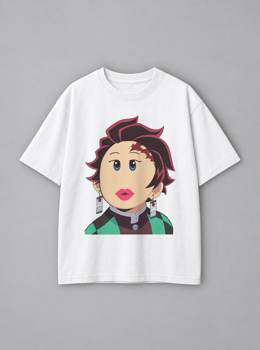 Dolly Tanjiro – White Tee – mockup | Demon Slayer