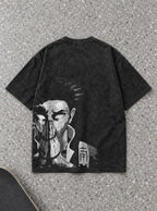 Gyomei Tears – Black T-Shirt – flat-lay | Demon Slayer