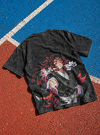 Kokushibo Smoke – Black T-Shirt – flat-lay | Demon Slayer