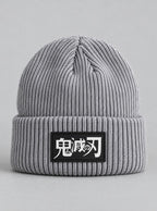 Slayer Crest Beanie 4-Pack – Grey – Demon Slayer Logo – beanie | Demon Slayer