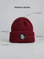 Slayer Crest Beanie 4-Pack – Burgundy – Rengoku – details | Demon Slayer