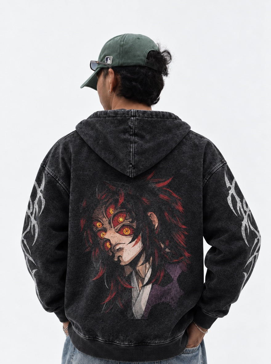 Kokushibo Gaze – Hoodie – model shot | Demon Slayer