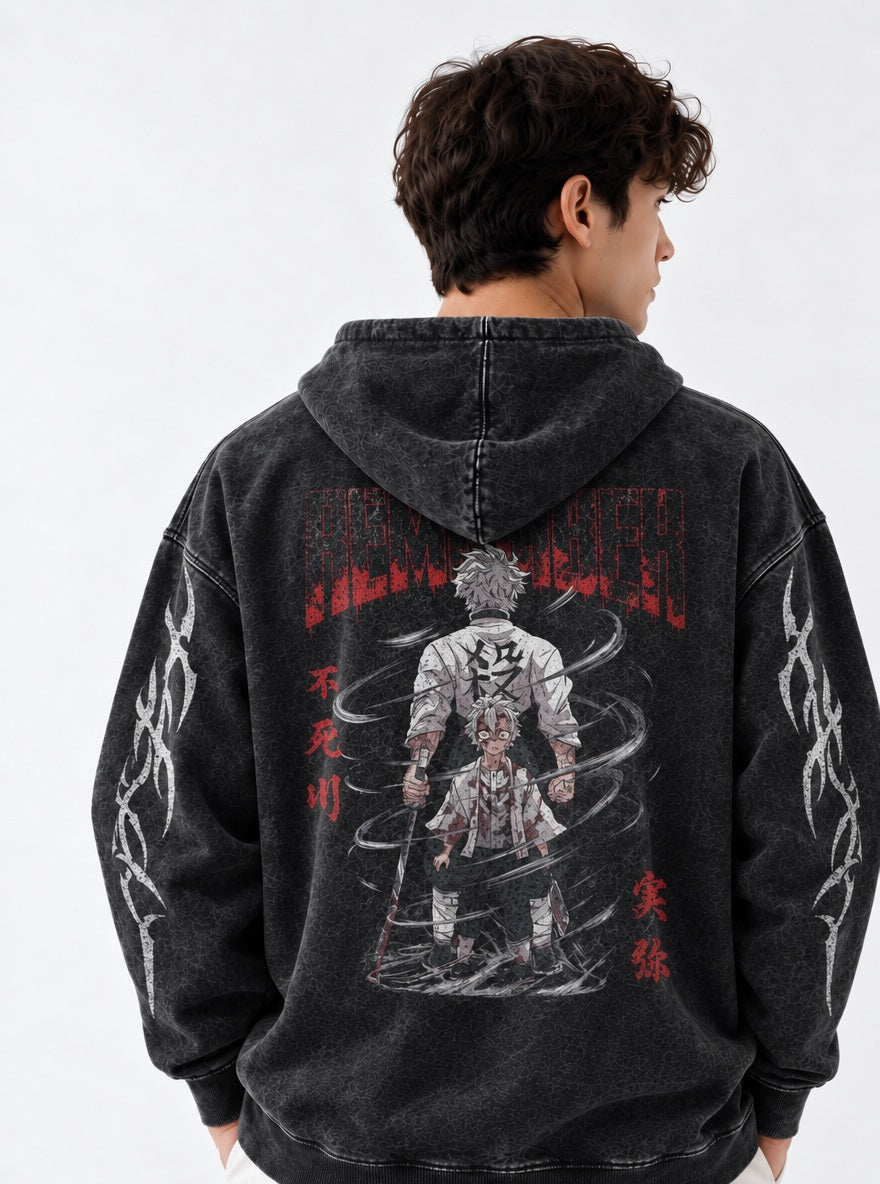 Sanemi Legacy – Hoodie – model shot | Demon Slayer