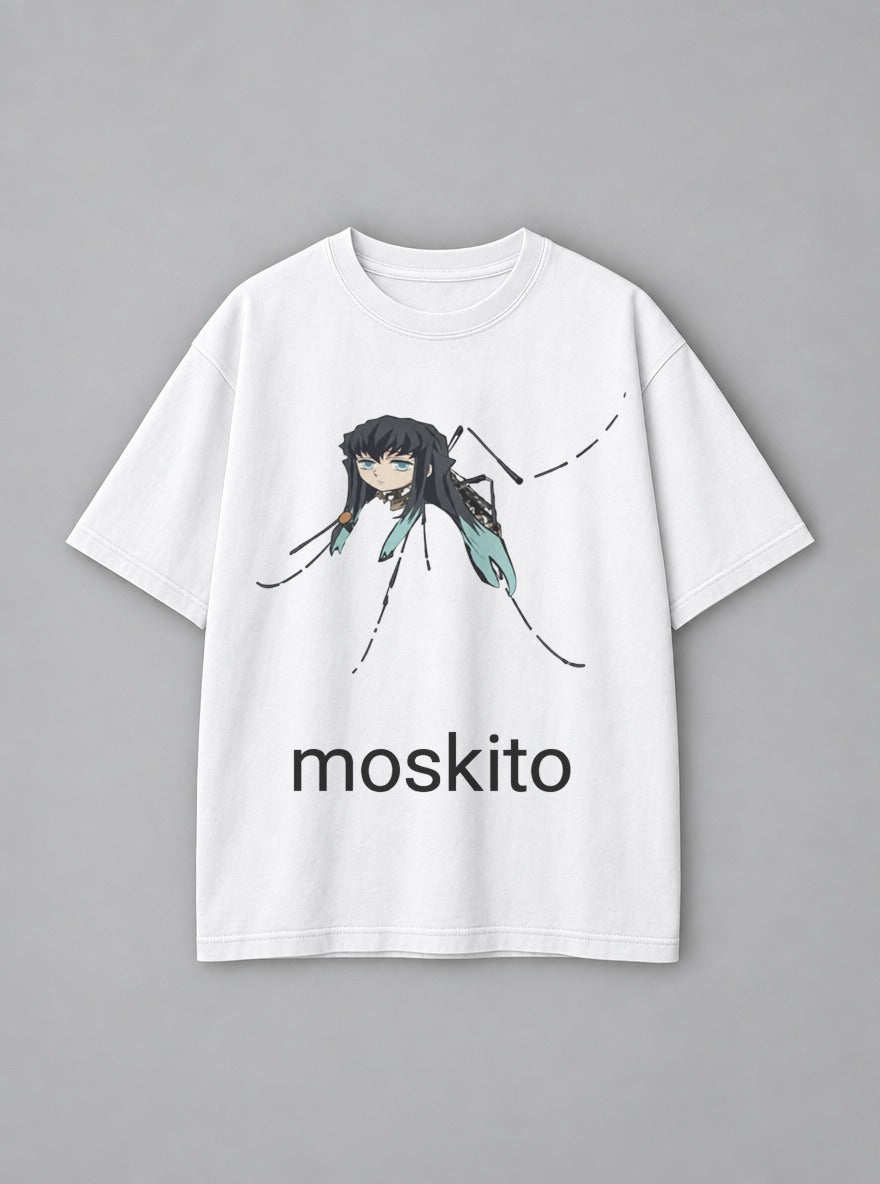 Moskito – White Tee – mockup | Demon Slayer