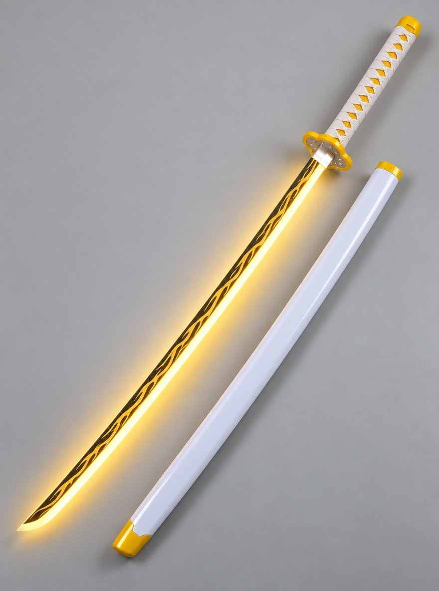 Nichirin LED Light-Up Katana – Zenitsu – with scabbard | Demon Slayer