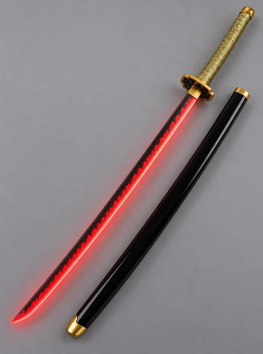 Nichirin LED Light-Up Katana – Yoriichi – with scabbard | Demon Slayer