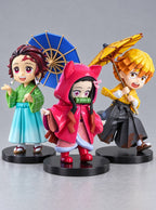 Rainy Day Parasol Mini Figure – All designs – three figures close up | Demon Slayer