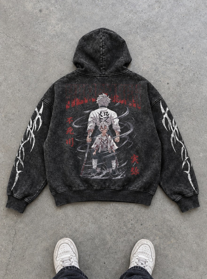Sanemi Legacy – Hoodie – flat-lay | Demon Slayer