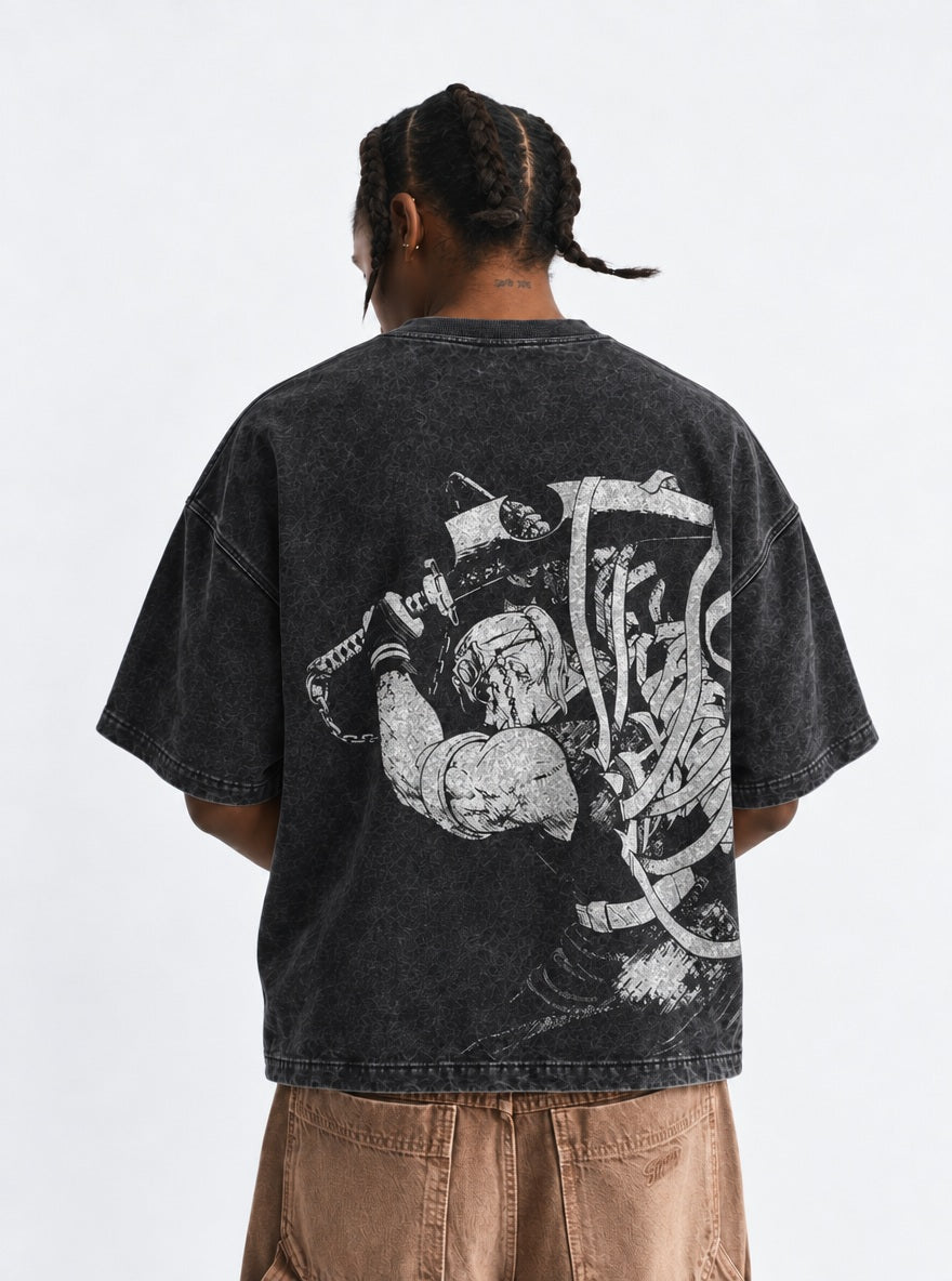 Tengen Uzui – Black T-Shirt – model shot | Demon Slayer