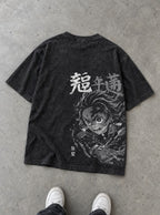Tanjiro Mono – Black T-Shirt – flat-lay | Demon Slayer